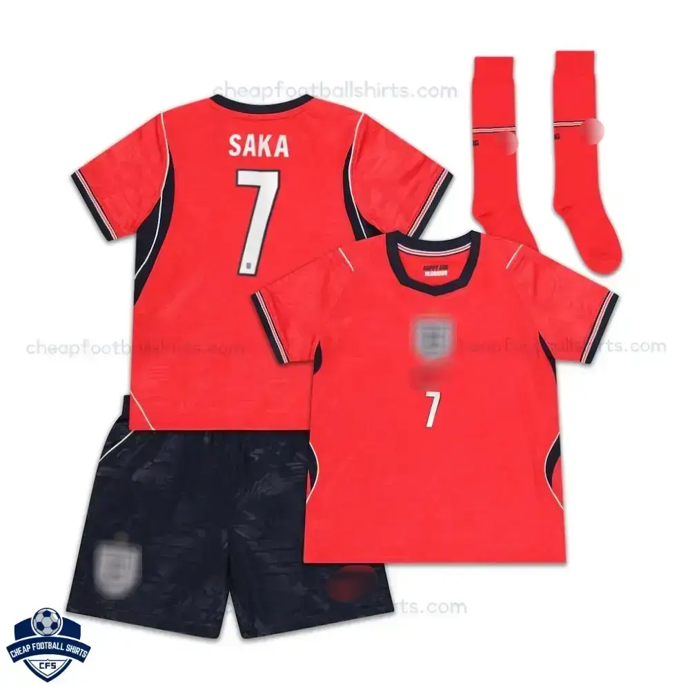 England World Cup 2026 Away Kids Football Kit - SAKA 7