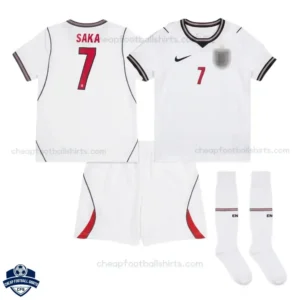 England World Cup 2026 Home Kids Football Kit SAKA 7