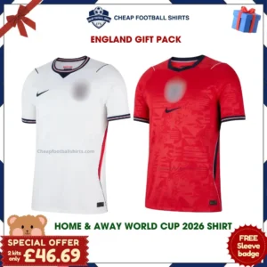 England World Cup 2026 Football Shirt Gift Pack - Home and Away