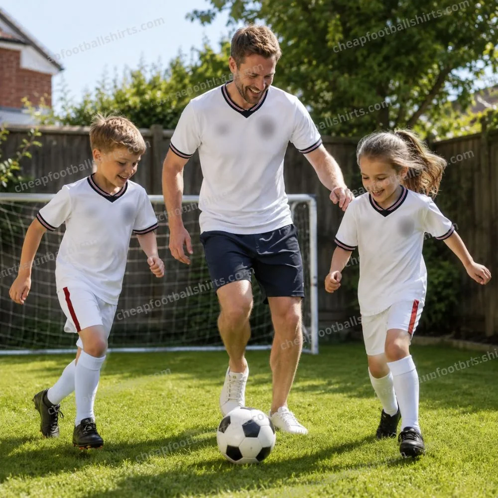 England World Cup 2026 Gift Pack – Home Dad Shirt and 2 Kids Football Kits