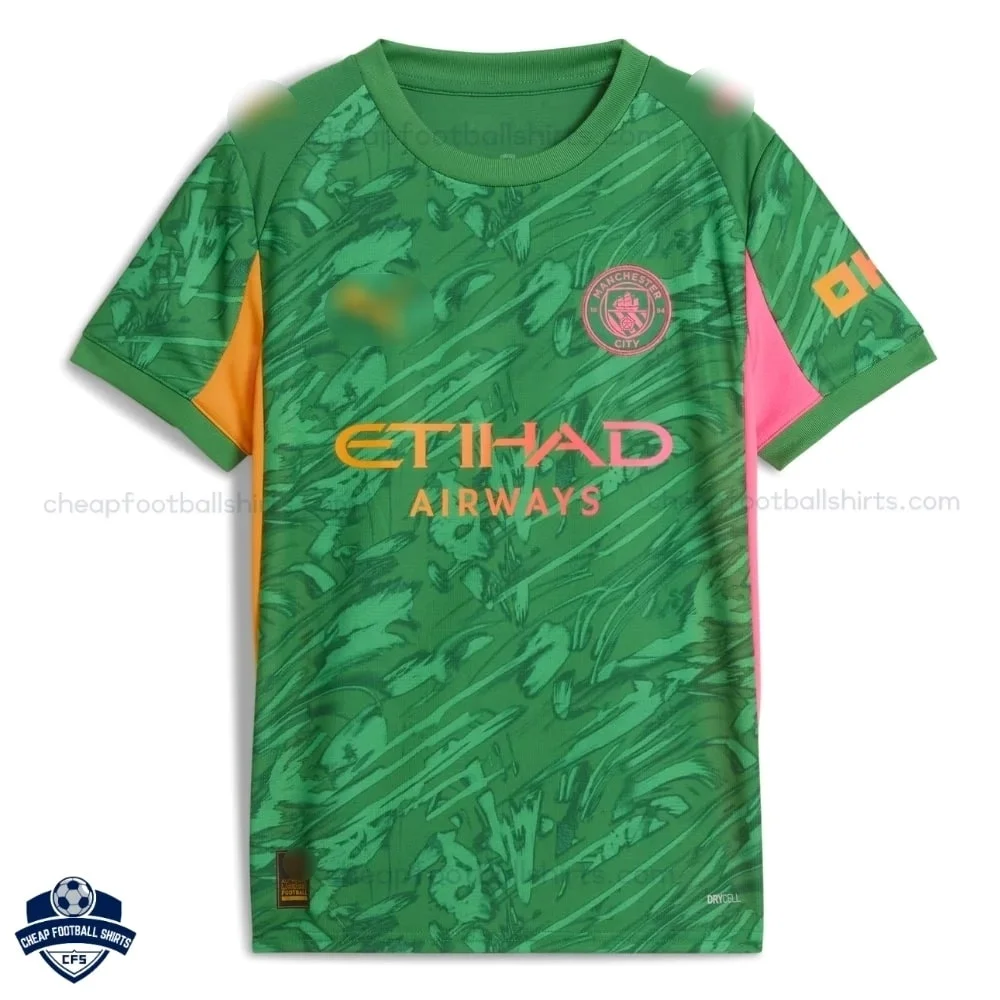 Manchester City TRAFFORD 1 Green Goalkeeper Cheap Football Shirts 2025/26_Front View