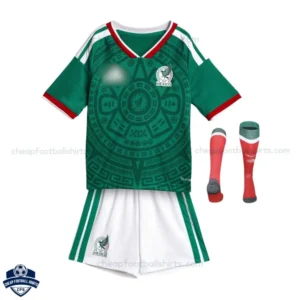 Mexico World Cup 2026 Home Kids Cheap Football Kit with socks