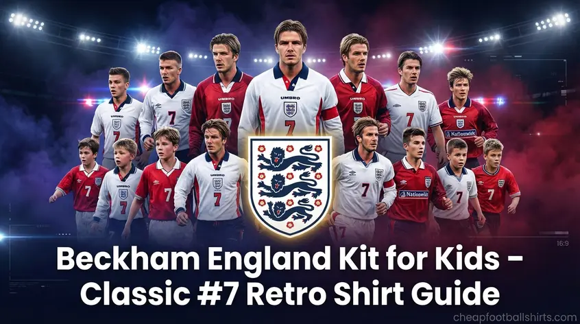 Beckham England Kit for Kids, Classic #7 Retro Shirt Guide