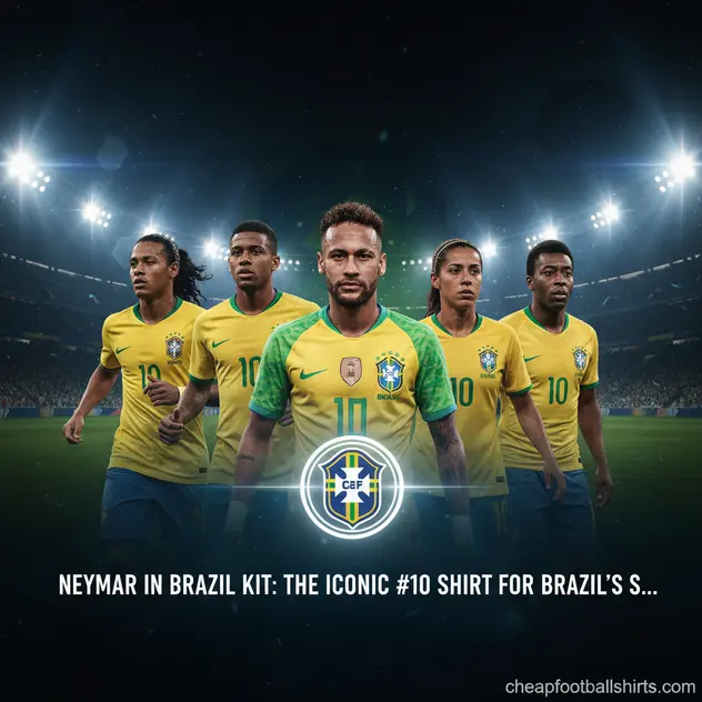 Neymar in Brazil Kit: The Iconic #10 Shirt for Brazil’s S...