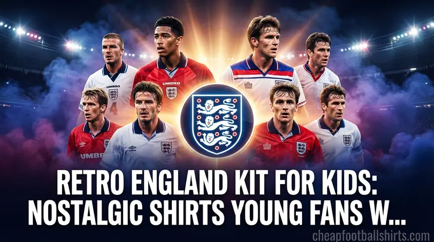 Retro England Kit for Kids: Nostalgic Shirts Young Fans W...