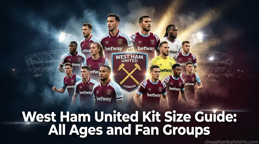 West Ham United Kit Size Guide: All Ages and Fan Groups