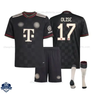 Bayern Munich OLISE 17 Third Kids Cheap Football Kit 2025/26 - overview