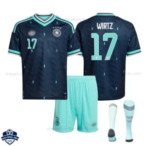 Germany World Cup 2026 Away Kids Cheap Football Kit - WIRTZ 17 - overview
