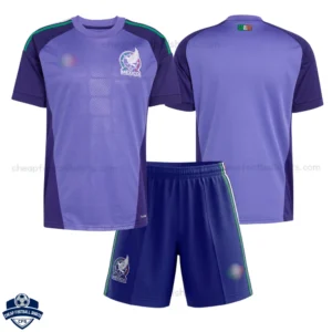 Mexico World Cup 2026 Away Goalkeeper Kids Cheap Football Kit - overview