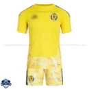 Mexico World Cup 2026 Yellow Goalkeeper Kids Cheap Football Kit - front view