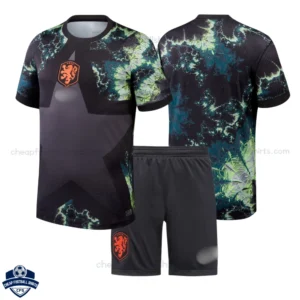 Netherlands World Cup 2026 Black Goalkeeper for Men and Kids Cheap Football Kit - overview