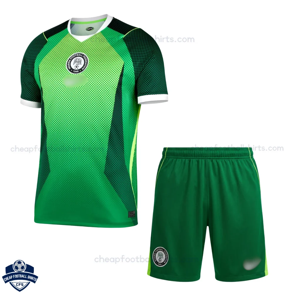 Nigeria World Cup 2026 Home Kids Cheap Football Kit - front view