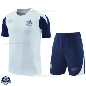 Inter Milan White Training Kids Cheap Football Kit 2025/26 - Front View