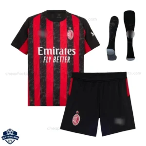 AC Milan Home Kids Football Kit 25/26 With Socks