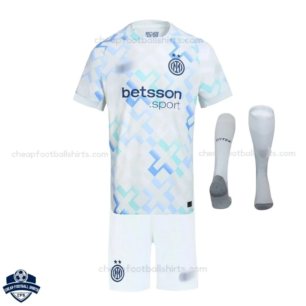 Inter Milan Away Kids Cheap Football Kit 2025/26 - Front View with socks