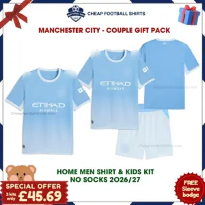 Manchester City 2026/27 Gift Pack – Home Dad Shirt and Son Kit