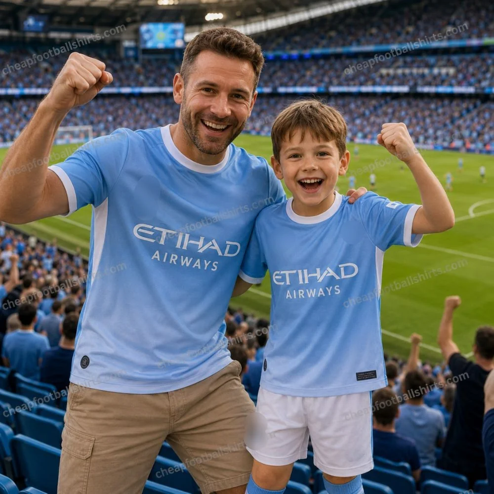 Manchester City 2026/27 Gift Pack – Home Dad Shirt and Son Kit