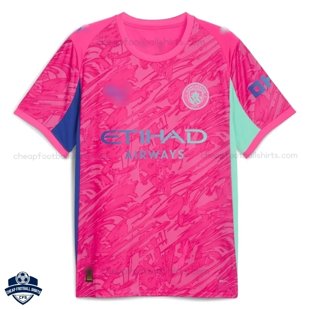 Manchester City EDERSON M. 31 Pink Goalkeeper Cheap Football Shirts 2025 26 - Front View