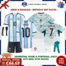 Argentina and Portugal World Cup 2026 Gift Pack - MESSI 10 and RONALDO 7