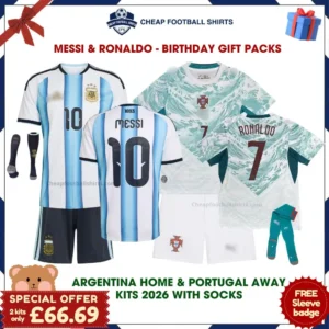 Argentina and Portugal World Cup 2026 Gift Pack - MESSI 10 and RONALDO 7