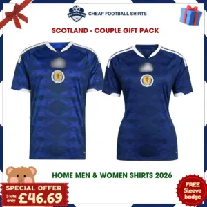 Scotland World Cup 2026 Couple Gift Pack – Home Men and Women Football Shirts