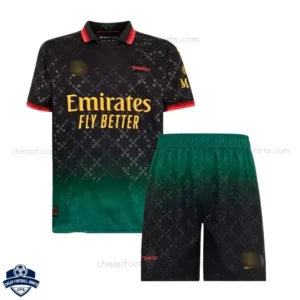 AC Milan Black Fourth Kids Cheap Football Kit 2024/25