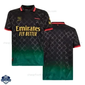 AC Milan Black Fourth Men Football Shirt 24/25 - Overview