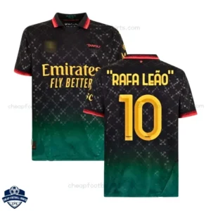AC Milan Black Fourth RAFA LEÃO 10 Men Football Shirt 24/25 - Front View