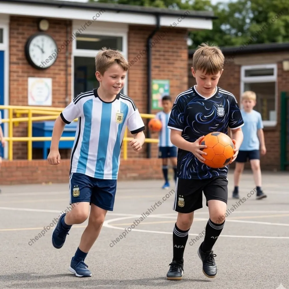 Argentina World Cup 2026 Gift Pack – Home and Away Kids Cheap Football Kits (With Socks)