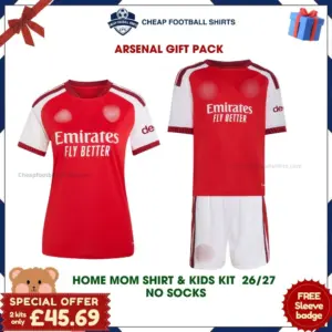 Arsenal 2026/27 Gift Pack – Home Mom Shirt and Son Kit