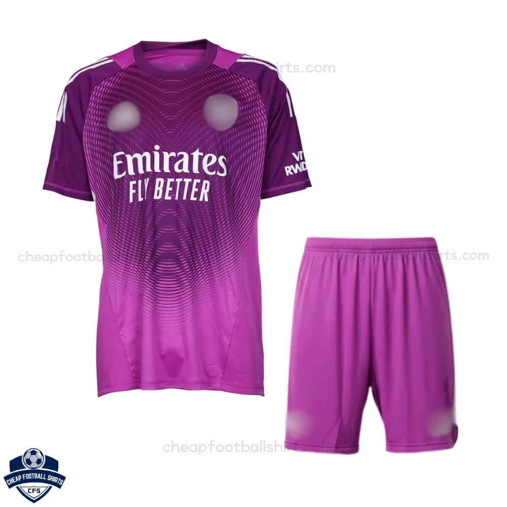Arsenal Pink Goalkeeper Kids Cheap Football Kit 2025/26 - front view