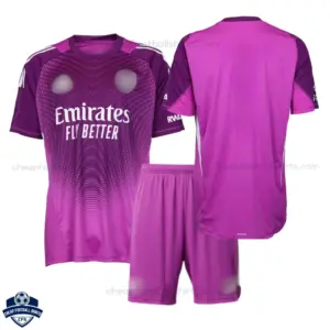 Arsenal Pink Goalkeeper Kids Cheap Football Kit 2025/26 - overview