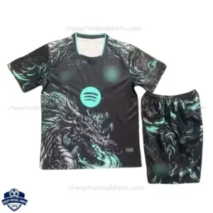 Barcelona Black Special Edition Kids Cheap Football Kit 2026/27 - Front view