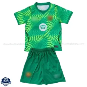 Barcelona Green Goalkeeper Kids Cheap Football Kit 2026/27 - Front View
