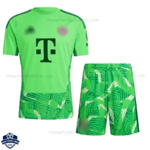 Bayern Munich Green Goalkeeper Kids Cheap Football Kit 2026/27 - Front View