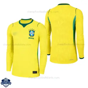 Brazil World Cup 2026 Home Men Cheap Football Shirt Long Sleeve - overview