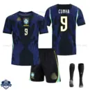 Brazil World Cup 2026 Away Kids Cheap Football Kit - CUNHA 9 - overview