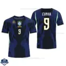 Brazil World Cup 2026 Away Men Cheap Football Shirt - CUNHA 9 - overview
