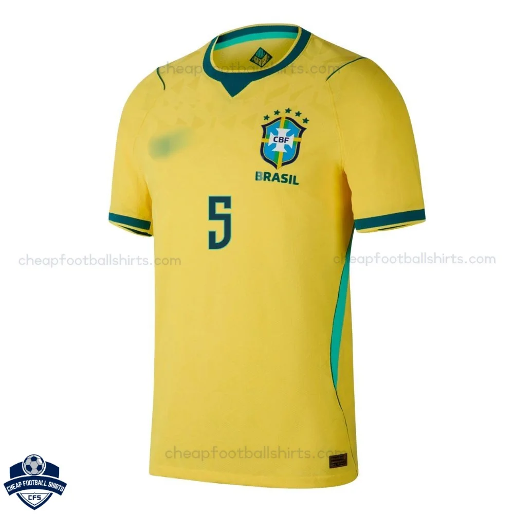 Brazil World Cup 2026 Home Men Cheap Football Shirt - CASEMIRO 5 - front view