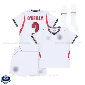 England World Cup 2026 Home Kids Cheap Football Kit - O'REILLY 3 - overview
