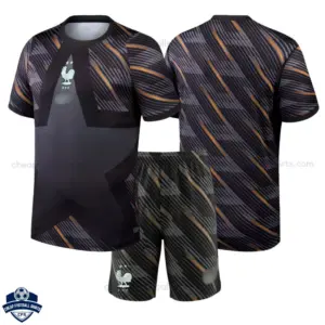 France World Cup 2026 Black Goalkeeper Kids Cheap Football Kit - overview