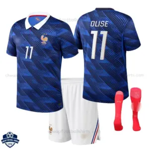 France World Cup 2026 Home Kids Cheap Football Kit - OLISE 11 - overview