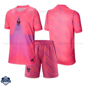 France World Cup 2026 Pink Goalkeeper Kids Cheap Football Kit - overview