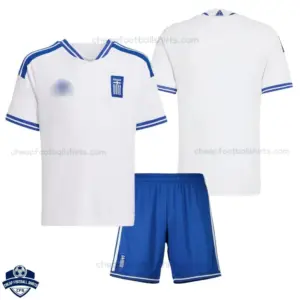 Greece World Cup 2026 Home Kids Cheap Football Kit - overview