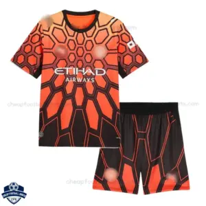 Manchester City Orange Goalkeeper Kids Cheap Football Kit 2026/27 - Front View
