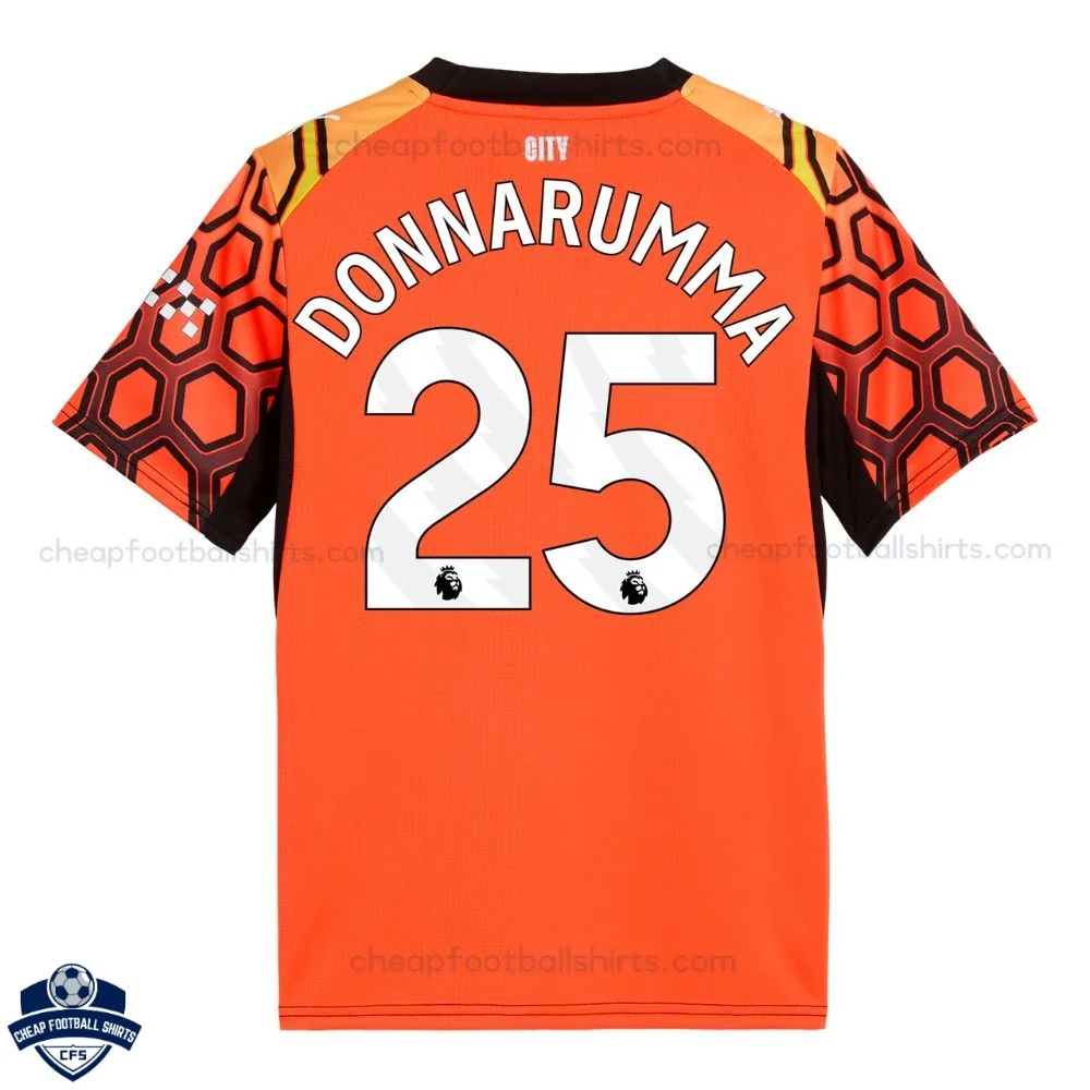 Manchester City Orange Goalkeeper Men Cheap Football Shirt 2026/27 - DONNARUMMA 25 - back view