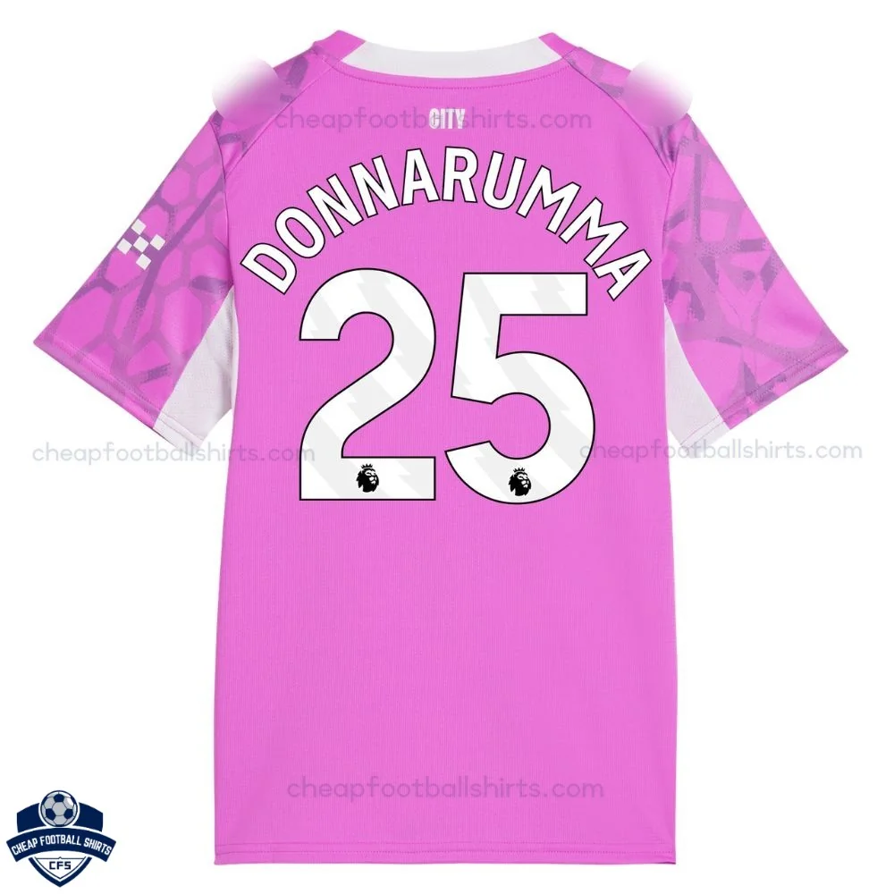 Manchester City Pink Goalkeeper Men Cheap Football Shirt 2026/27 - DONNARUMMA 25 - back view