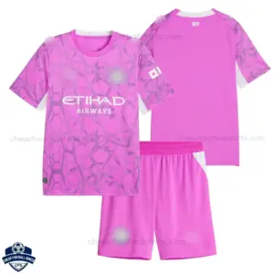 Manchester City Pink Goalkeeper Kids Cheap Football Kit 2026/27 - overview