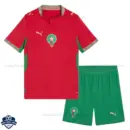 Morocco World Cup 2026 Home Kids Cheap Football Kit - Front view