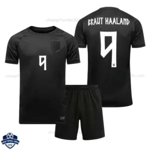 Norway World Cup 2026 Away Kids Cheap Football Kit - BRAUT HAALAND 9 - overview